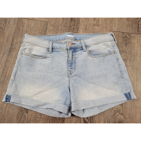 Old Navy Light Wash Cuffed Denim Jeans Size 8 - 32" Waist, 3.5" Inseam - Picture 1 of 3